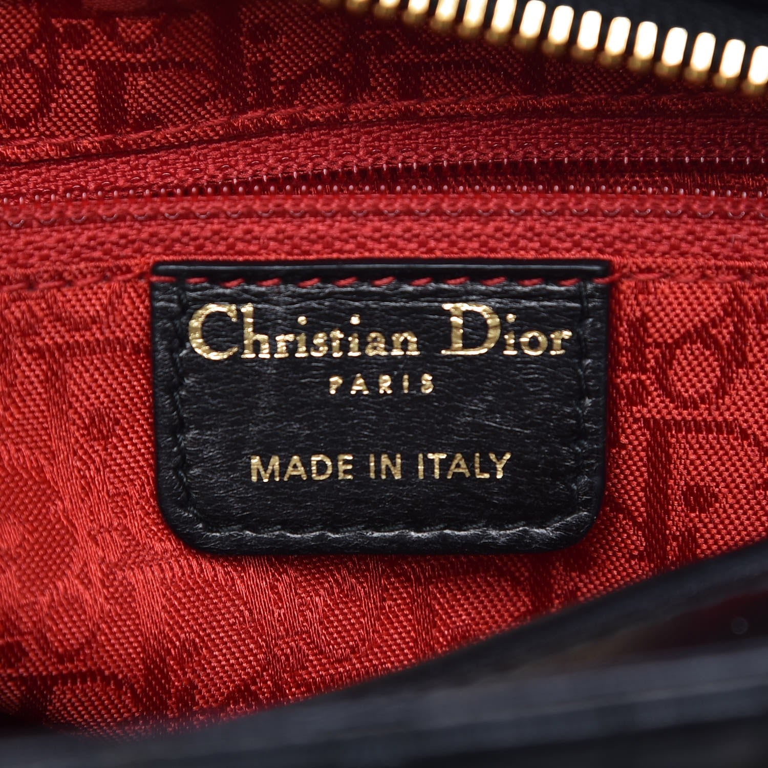 Christian Dior Lambskin Cannage Medium Lady Dior Black 6 of 9