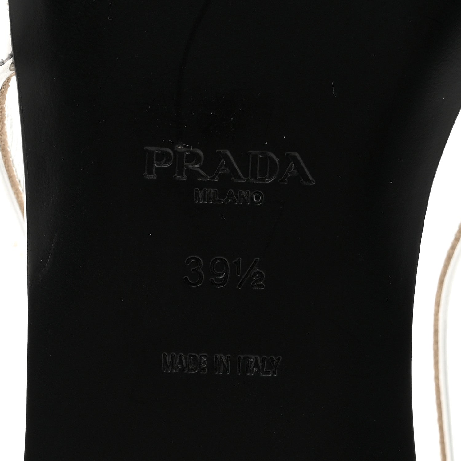 Prada Metallic Calfskin Slingback Ballerinas 39.5 Silver 7 of 9