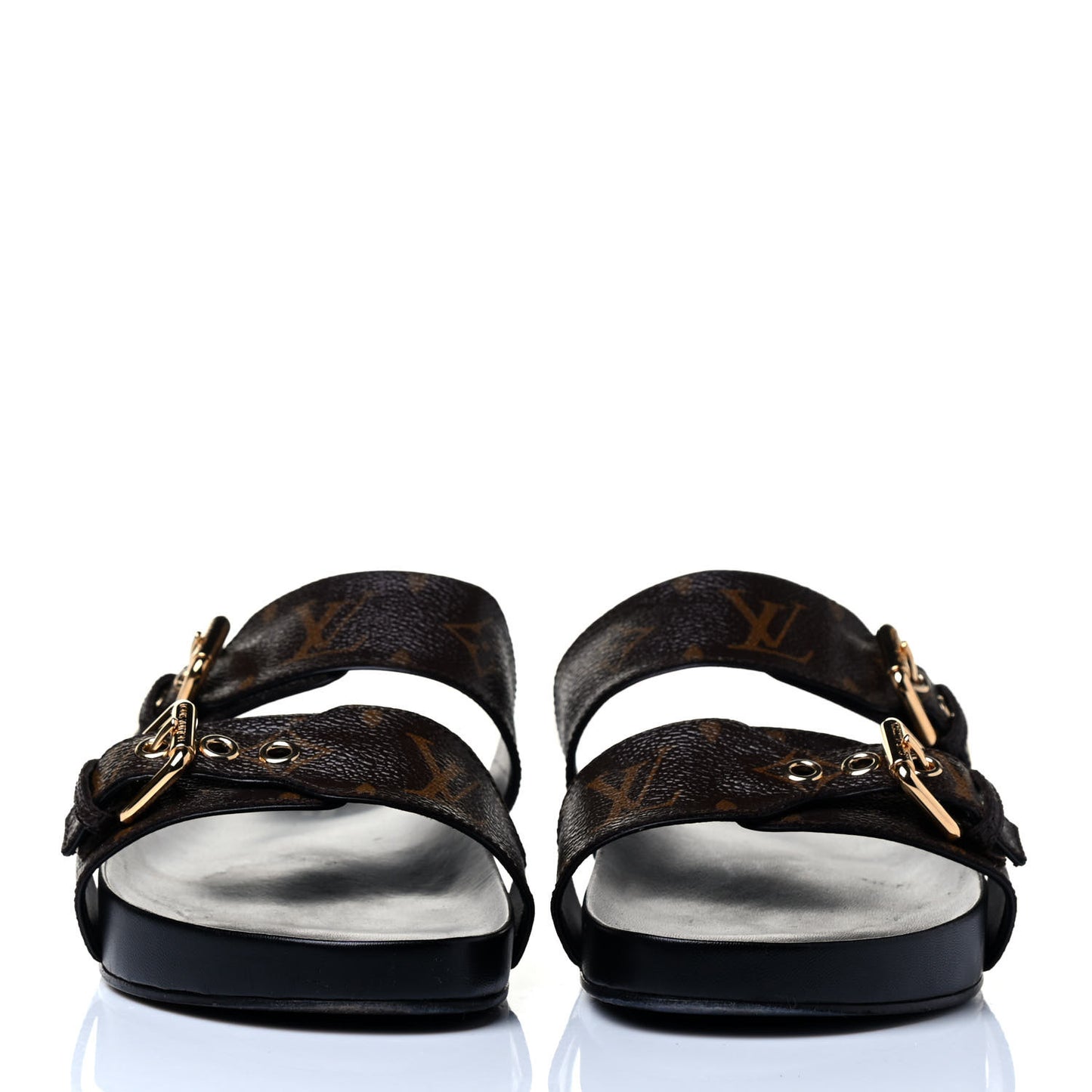 Monogram Bom Dia Mule Sandals 38 Black
