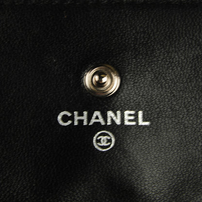 Chanel Lambskin Quilted Large Gusset Flap Wallet Black 6 of 8
