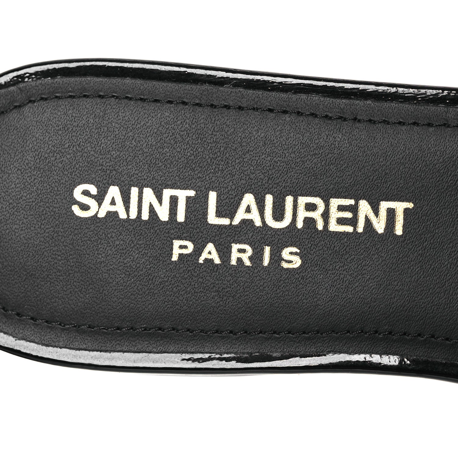 Saint Laurent Vitello Vernice Nu Pied 05 Sandal 36 Black 9 of 13