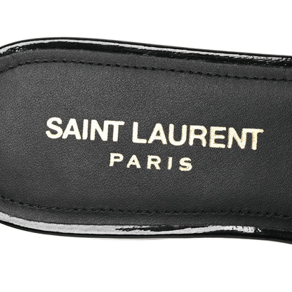 Saint Laurent Vitello Vernice Nu Pied 05 Sandal 36 Black 9 of 13