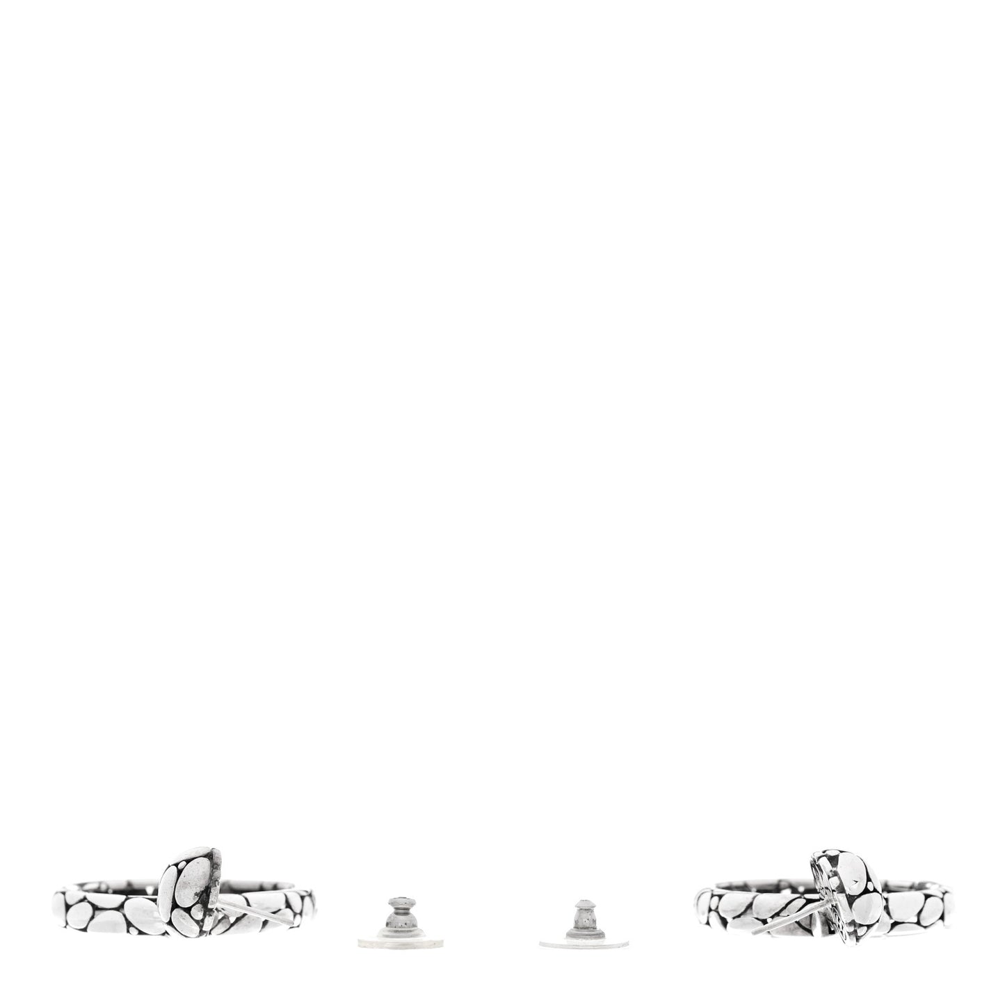 Sterling Silver Kali Pebble Hoop Earrings