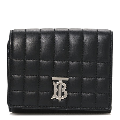 Burberry Lambskin Quilted Small Lola Folding Wallet Black 1 of 8