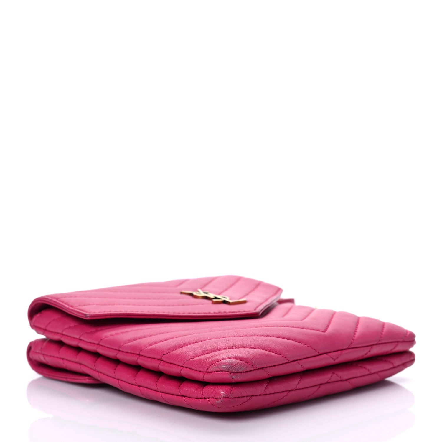 Saint Laurent Lambskin Quilted Double Flap Bag Pink 4 of 13