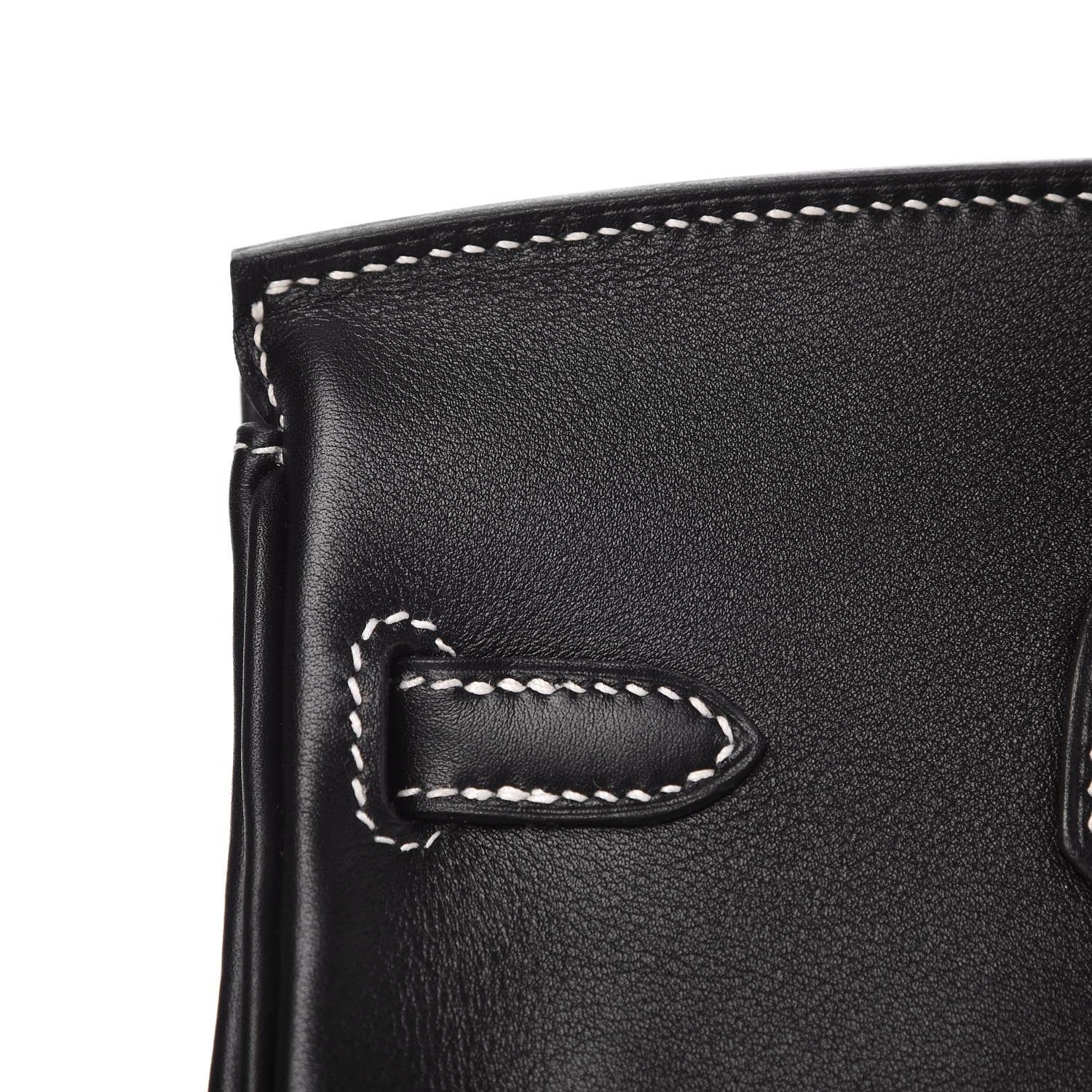 Hermes Swift Horseshoe Birkin 25 Black White 32 of 35