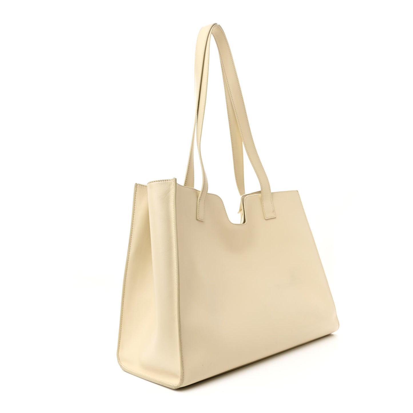 Supple Grained Calfskin Cabas 16 Bag Limestone