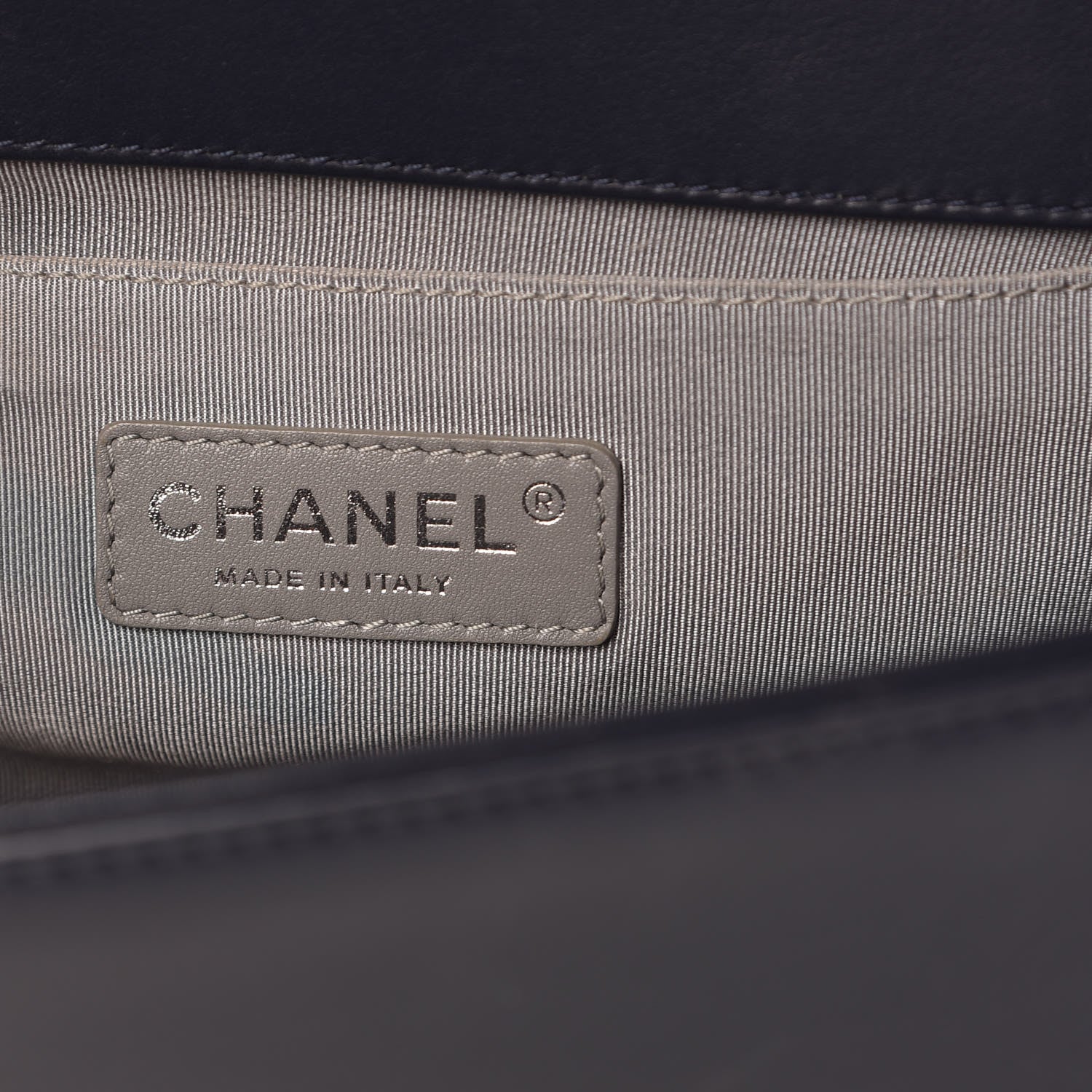 Chanel Lambskin Chevron Medium Boy Flap Dark Navy Blue 7 of 10