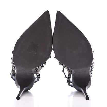 Valentino Garavani Nappa Rockstud Ankle Strap Pumps 38 Black 5 of 8