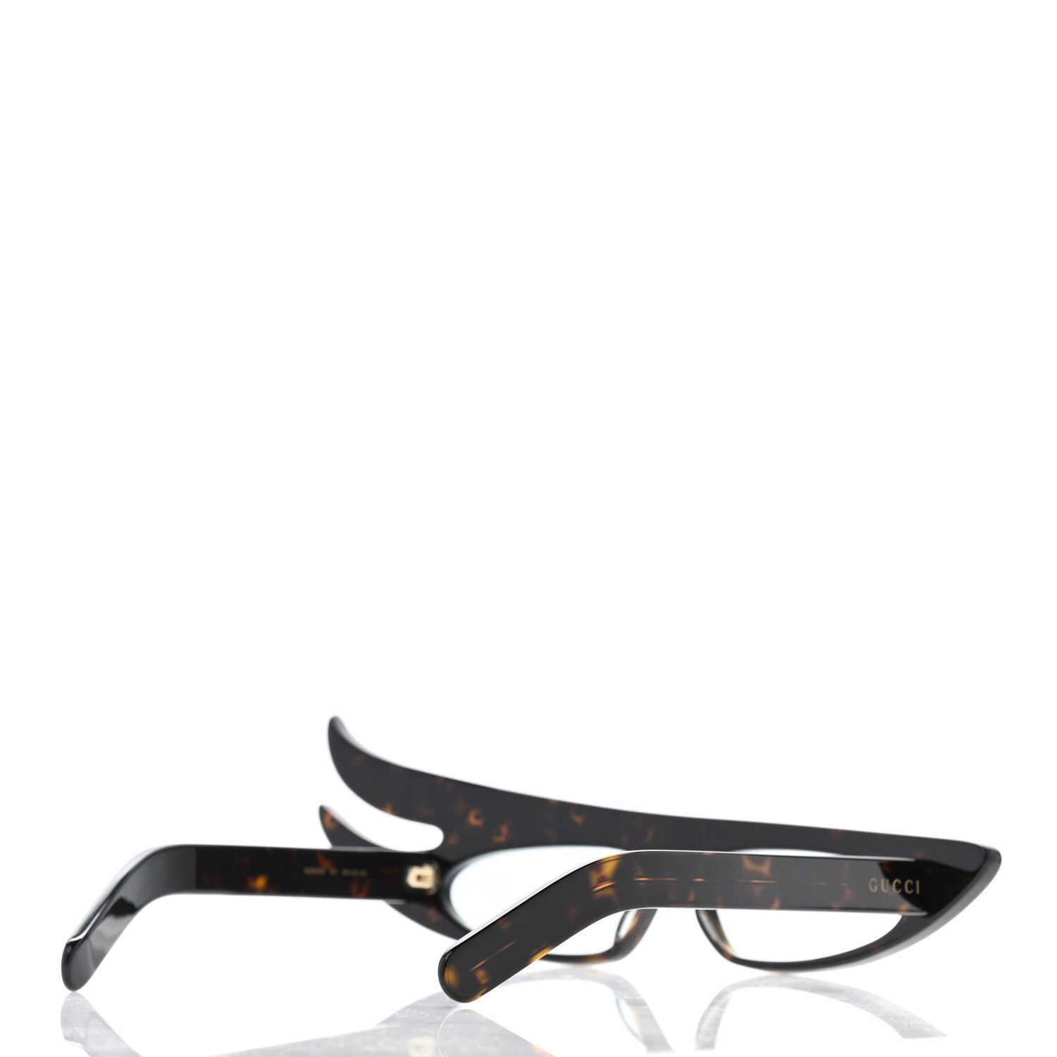 Gucci Acetate Asymmetrical Crystal Sunglasses GG0240S Havanna 4 of 8