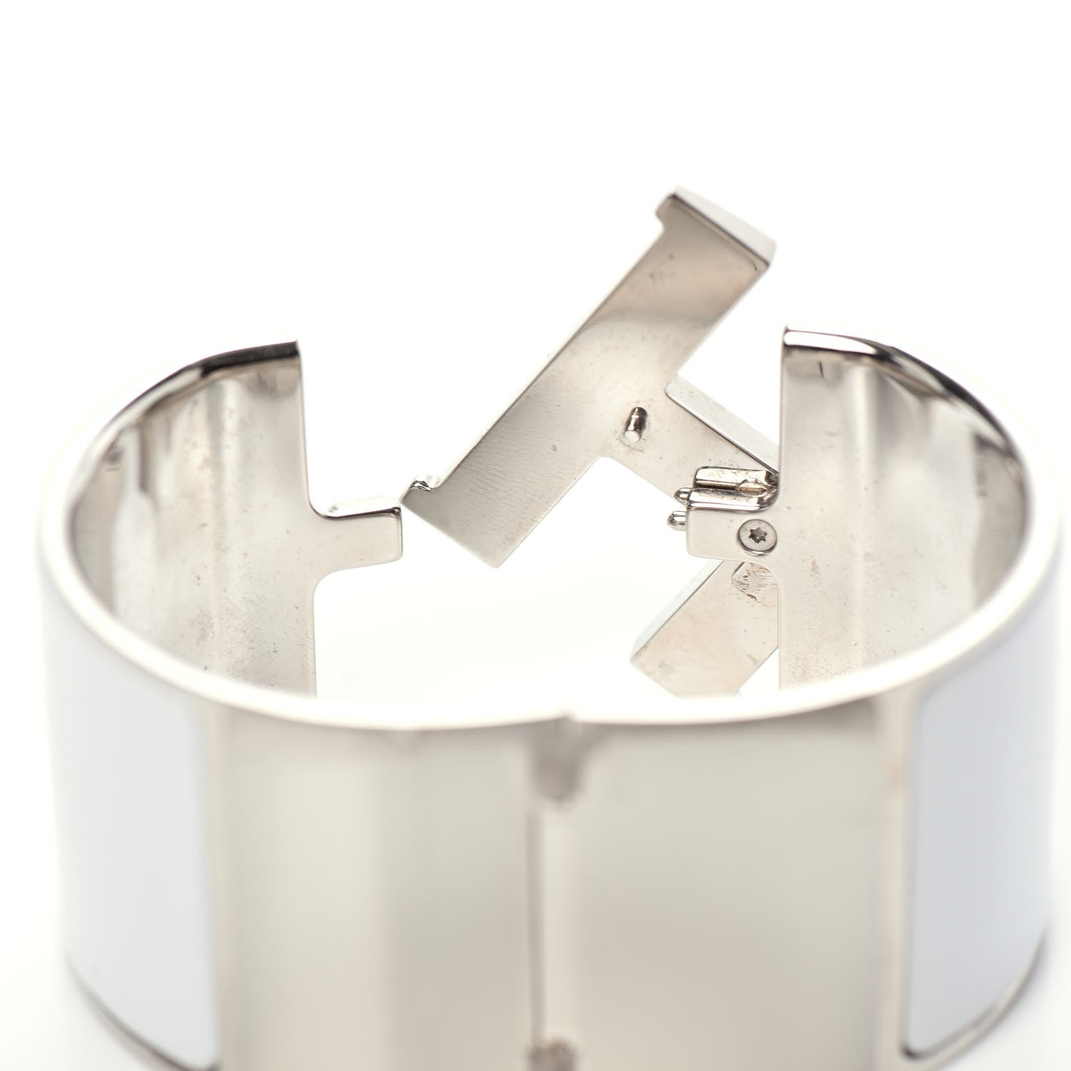 Hermes Enamel Extra Wide Clic Clac H Bracelet PM White 4 of 6
