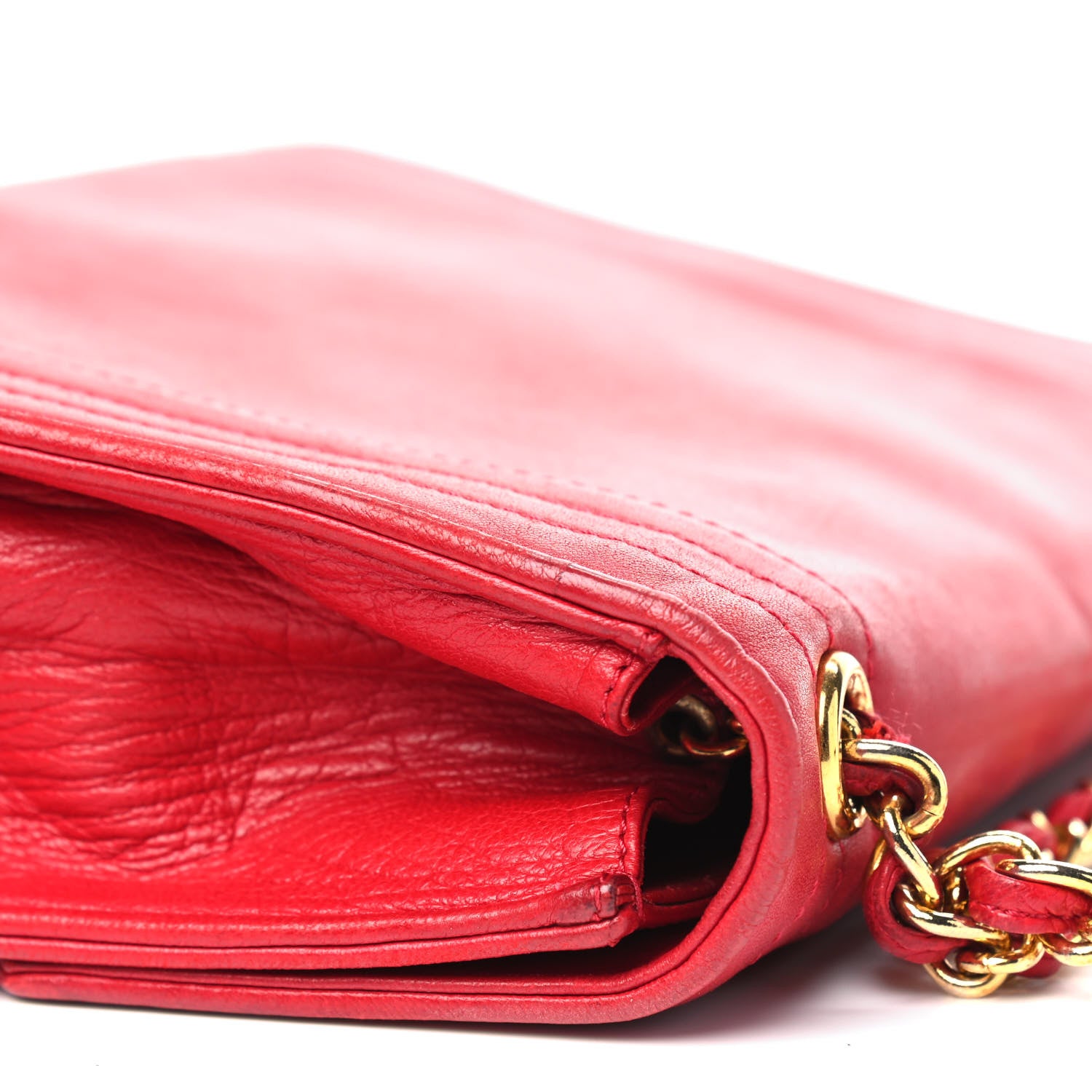 Chanel Lambskin CC Envelope Single Flap Red 11 of 14