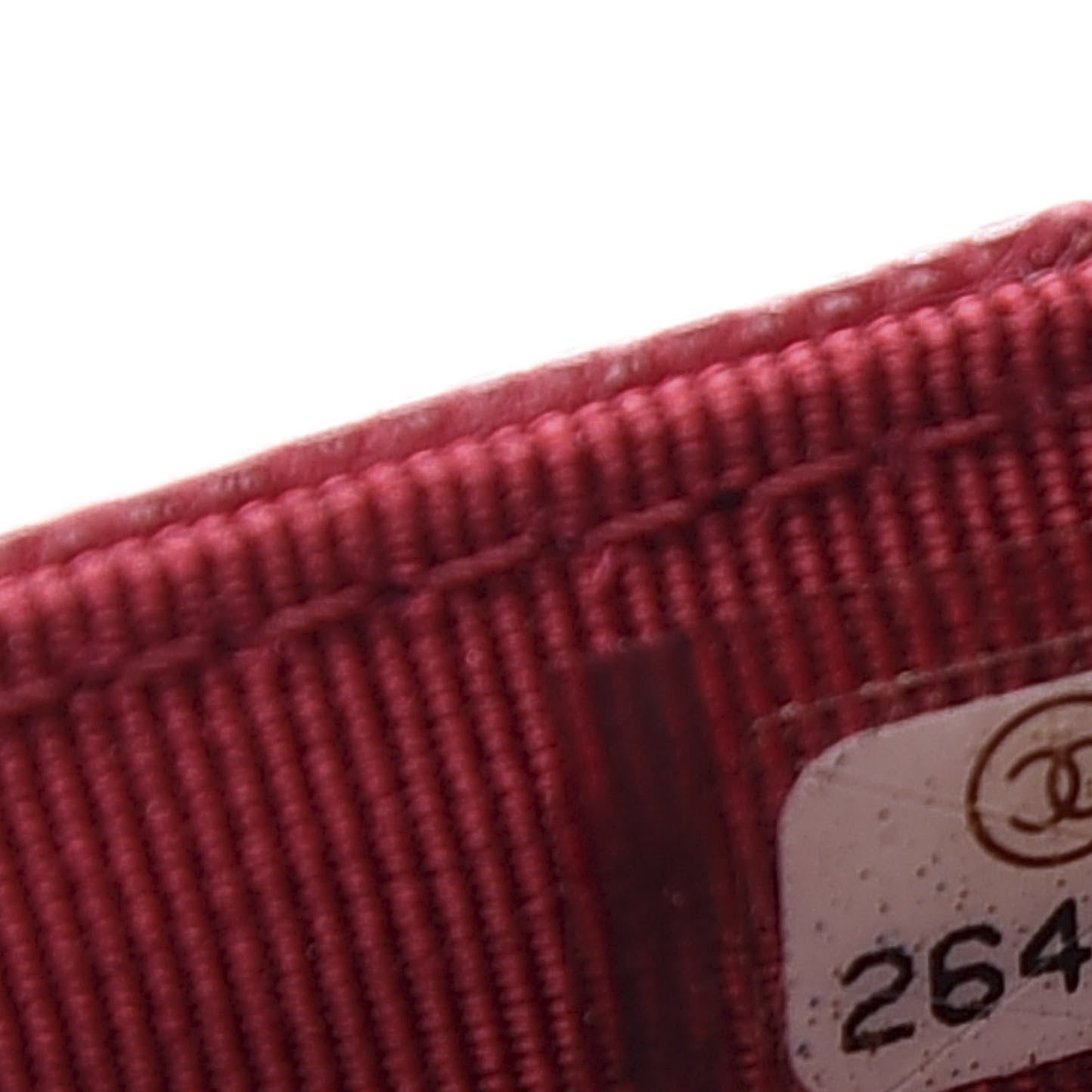 Caviar Quilted Wallet On Chain WOC Dark Red