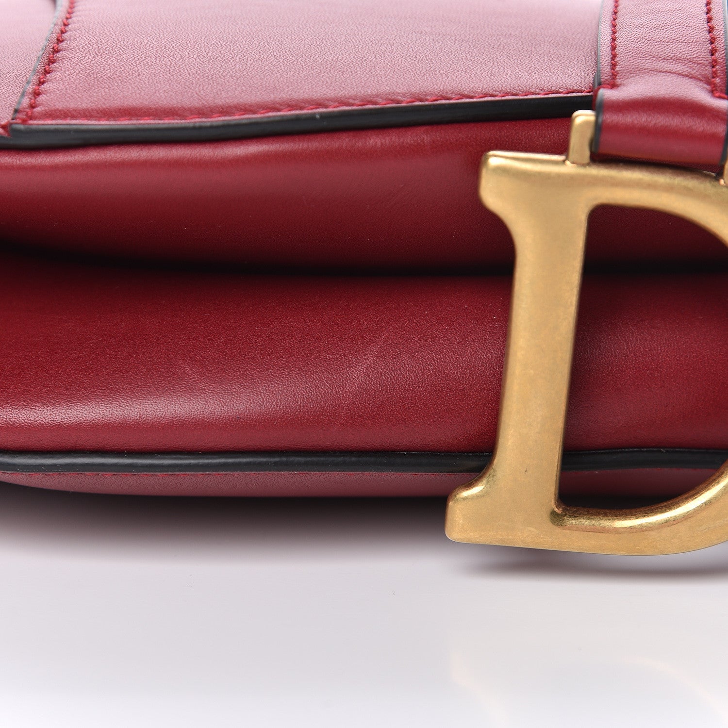 Christian Dior Calfskin Saddle Bag Red 11 of 11