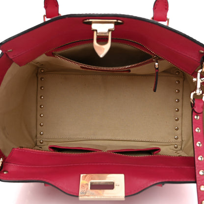 Valentino Garavani Vitello Small Rockstud Double Handle Tote Cyclamin 5 of 9