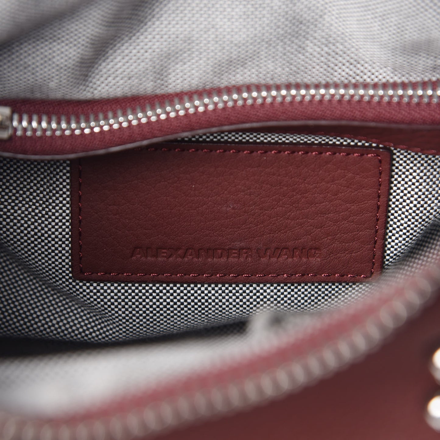 Calfskin Studded Rockie Matte Beet Rodium Hardware