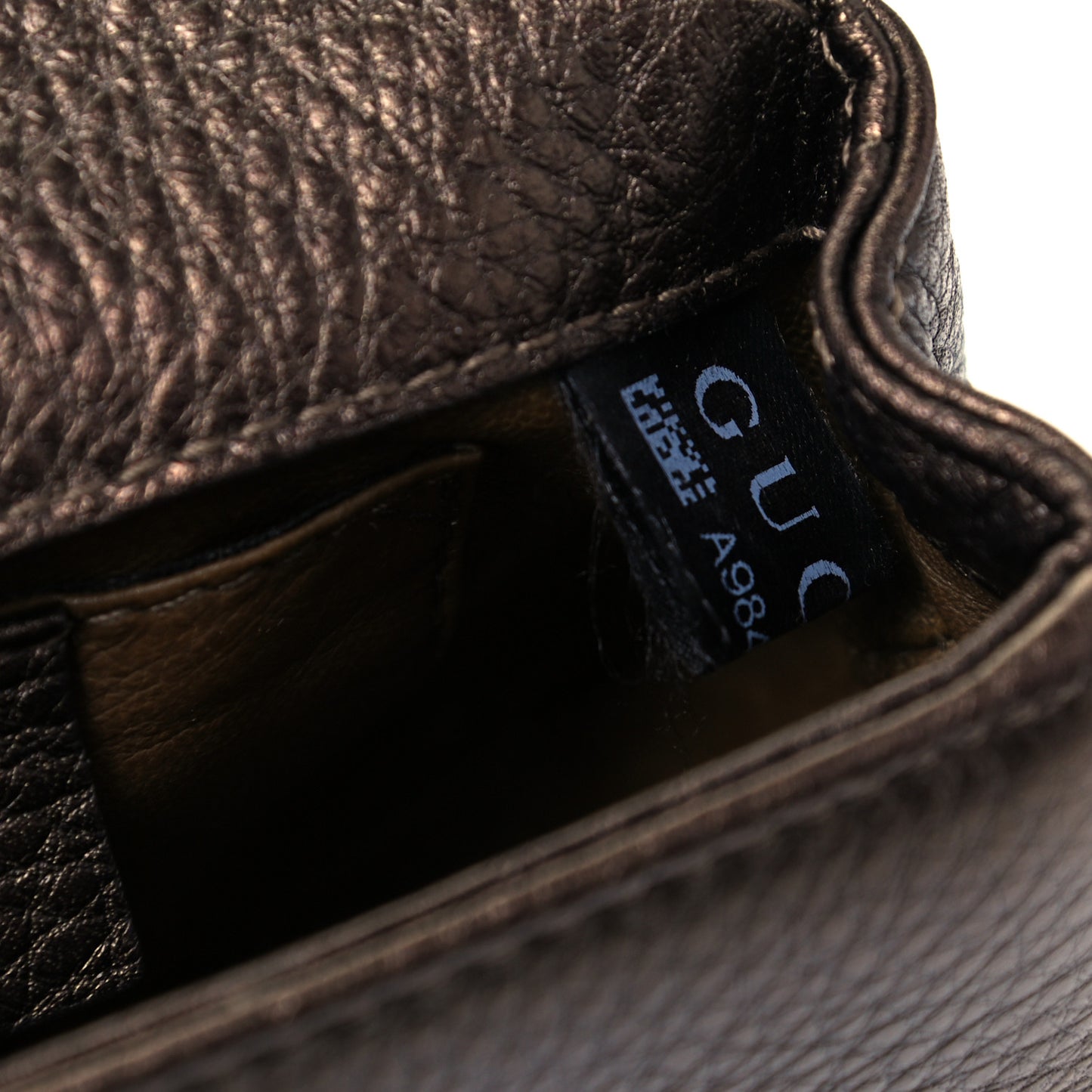 Calfskin Mini Bamboo Night Evening Bag Bronze