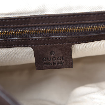 Gucci Nubuck Ribot Horse Heads Flap Bag Brown 6 of 15