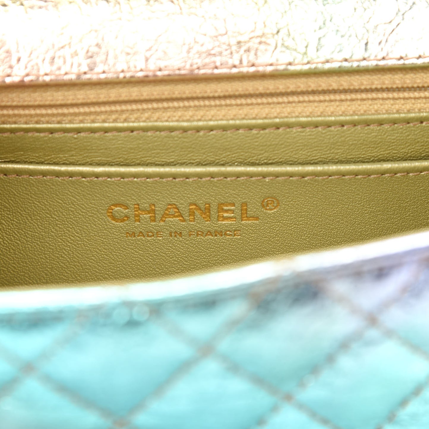 Metallic Goatskin Quilted Mini 2.55 Reissue Flap Multicolor