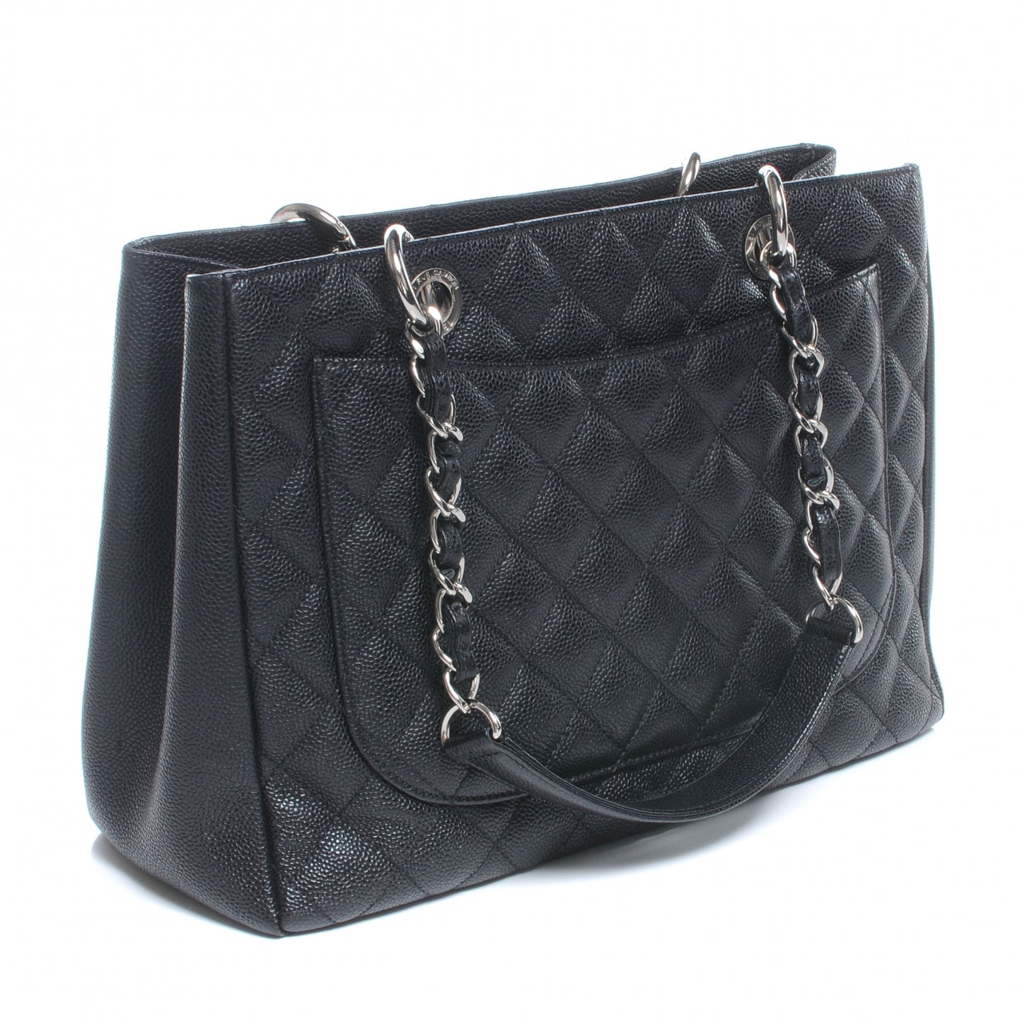 Caviar Quilted Grand Shopping Tote GST Black