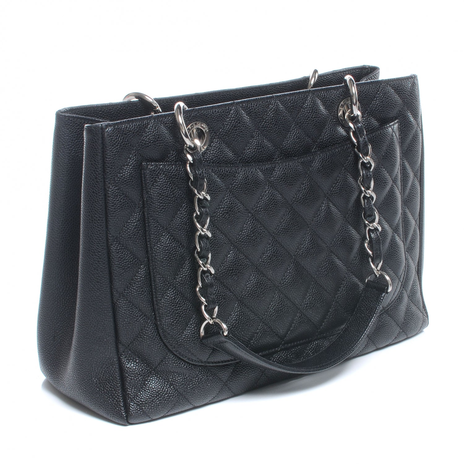 Chanel Caviar Quilted Grand Shopping Tote GST Black 3 of 7
