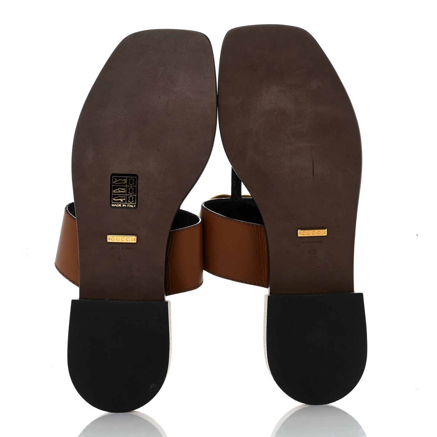 Lifford Calfskin GG Marmont Thong 25mm Sandals 40 Cuir
