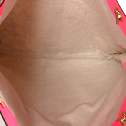 Gucci Canvas Flora Large Rajah Chain Tote White Multicolor Fuxia Fluo 6 of 10