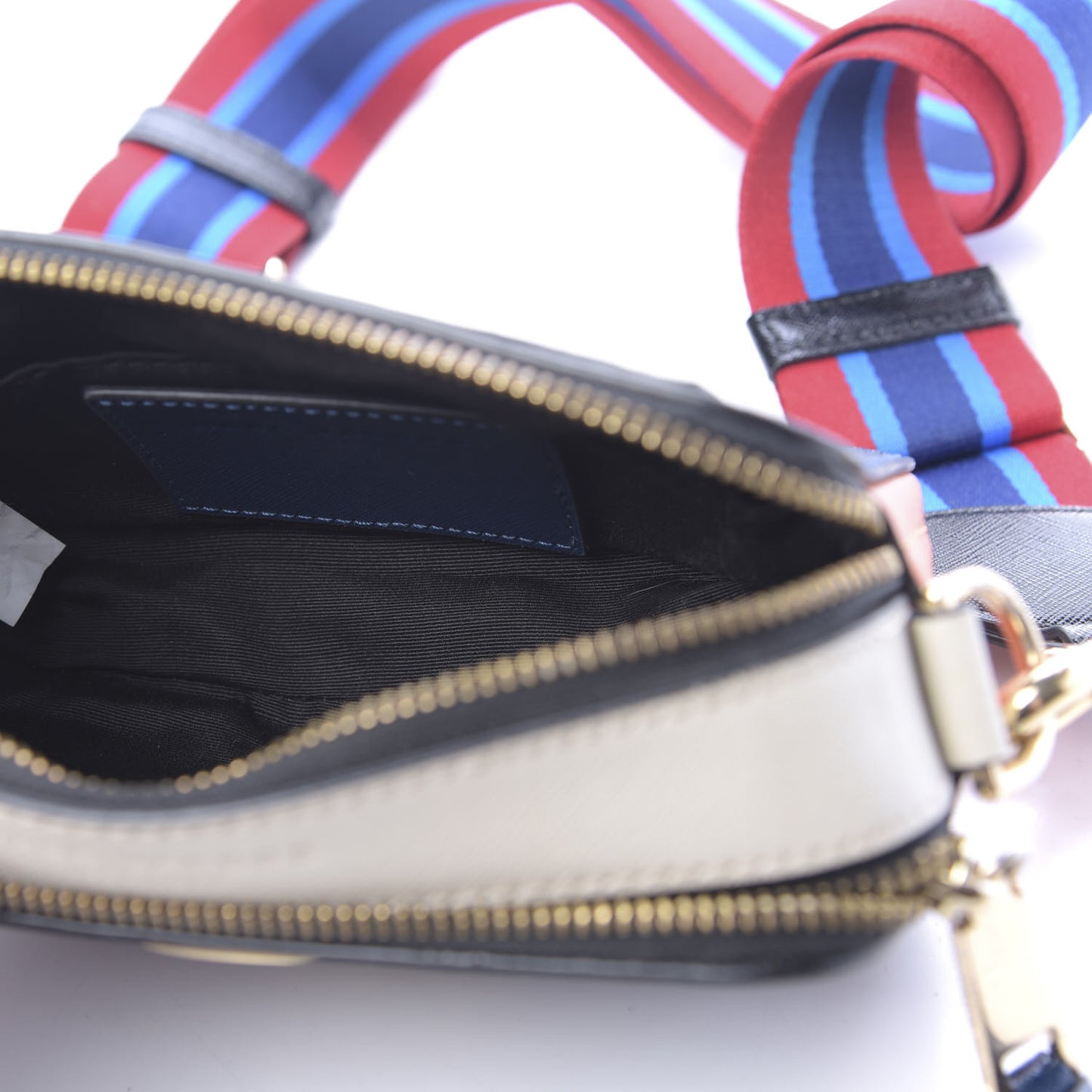 Saffiano Small Snapshot Camera Bag Navy Multicolor