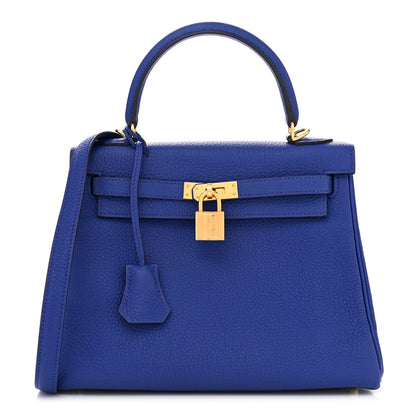 Hermes Togo Kelly Retourne 25 Bleu Royal 1 of 11