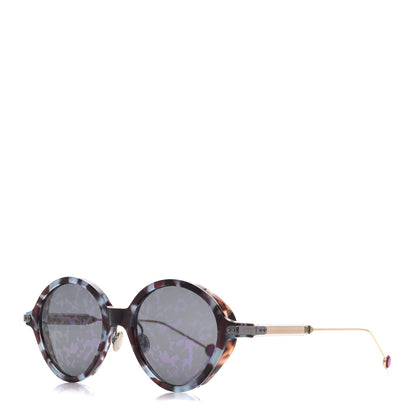 Christian Dior Acetate Leaf Print Umbrage Round Sunglasses Purple Foliage 1 of 8