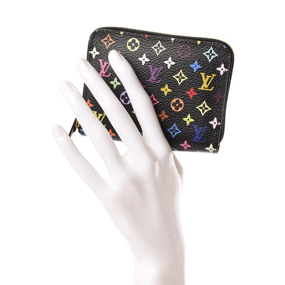 Louis Vuitton Monogram Multicolor Zippy Coin Purse Black 2 of 8