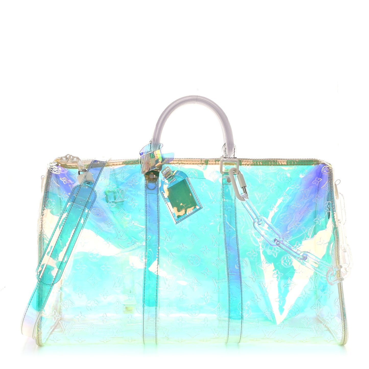 PVC Monogram Keepall Bandouliere 50 Iridescent Prism