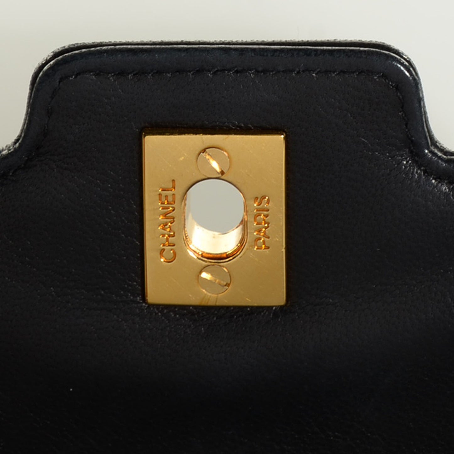 Lambskin Quilted Small Single Flap Black