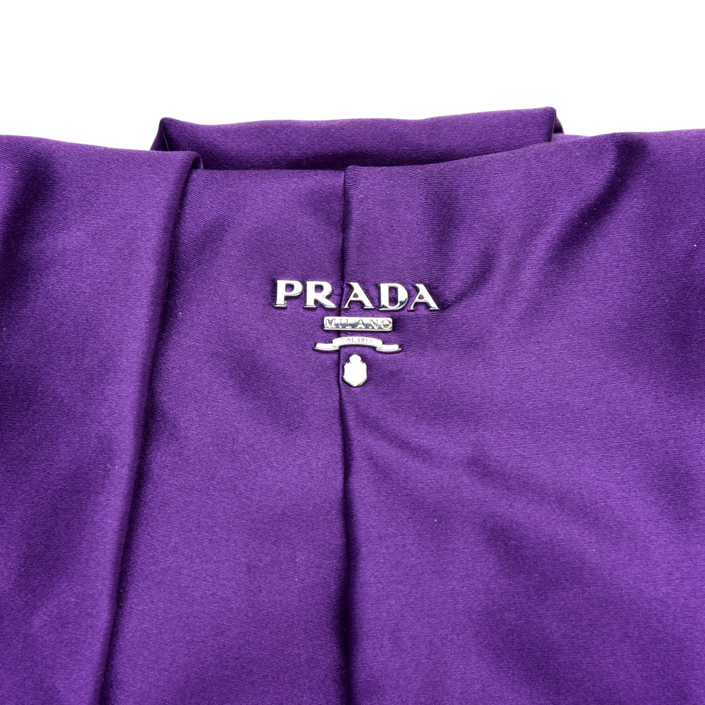 Satin Pochette Clutch Viola