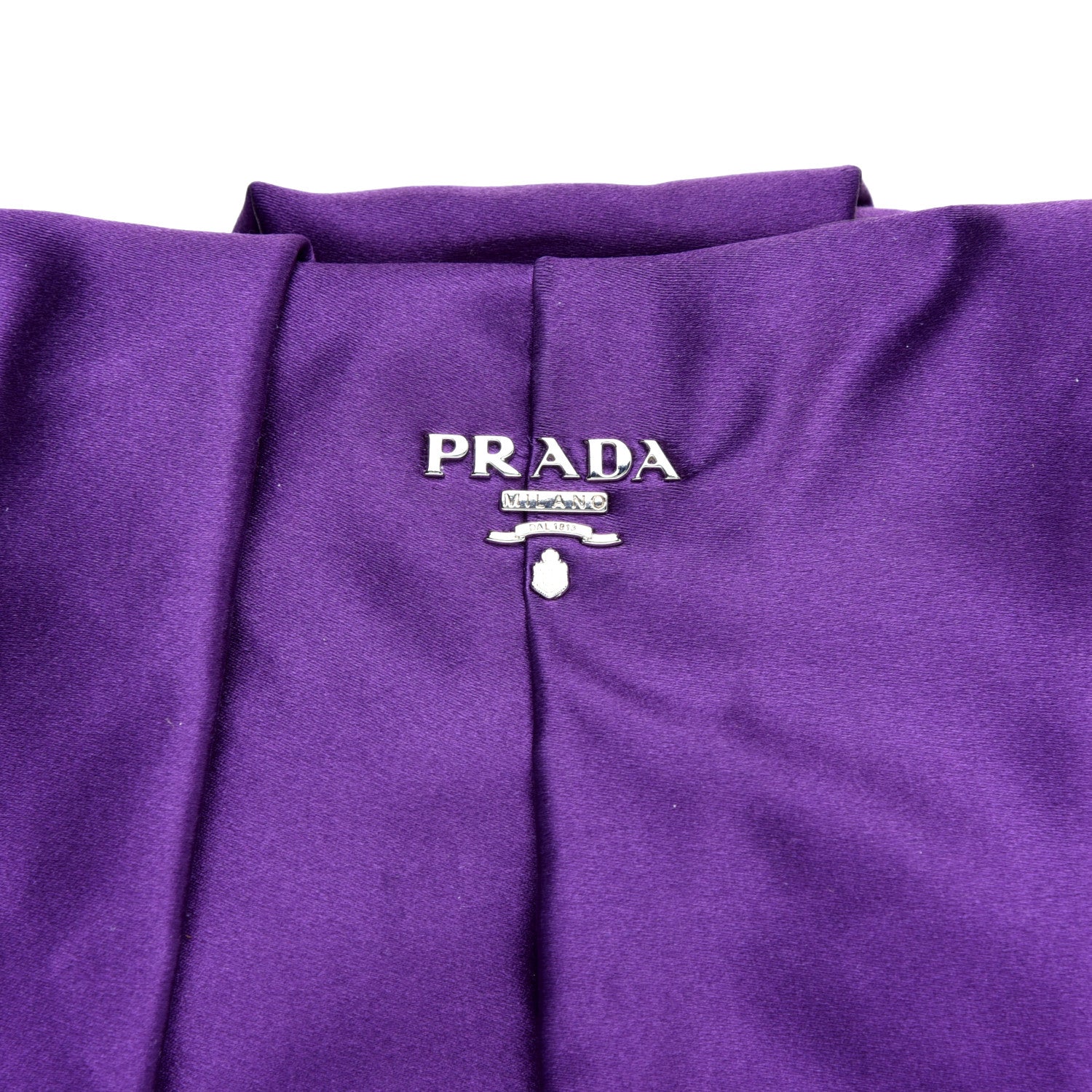 Prada Satin Pochette Clutch Viola 10 of 10