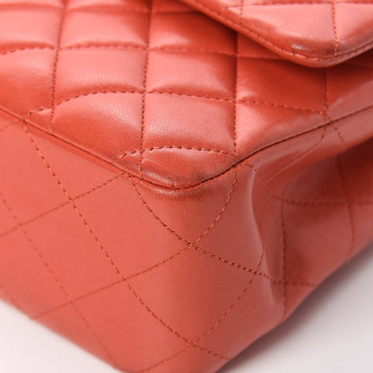Chanel Lambskin Quilted Medium Double Flap Orange 10 of 21