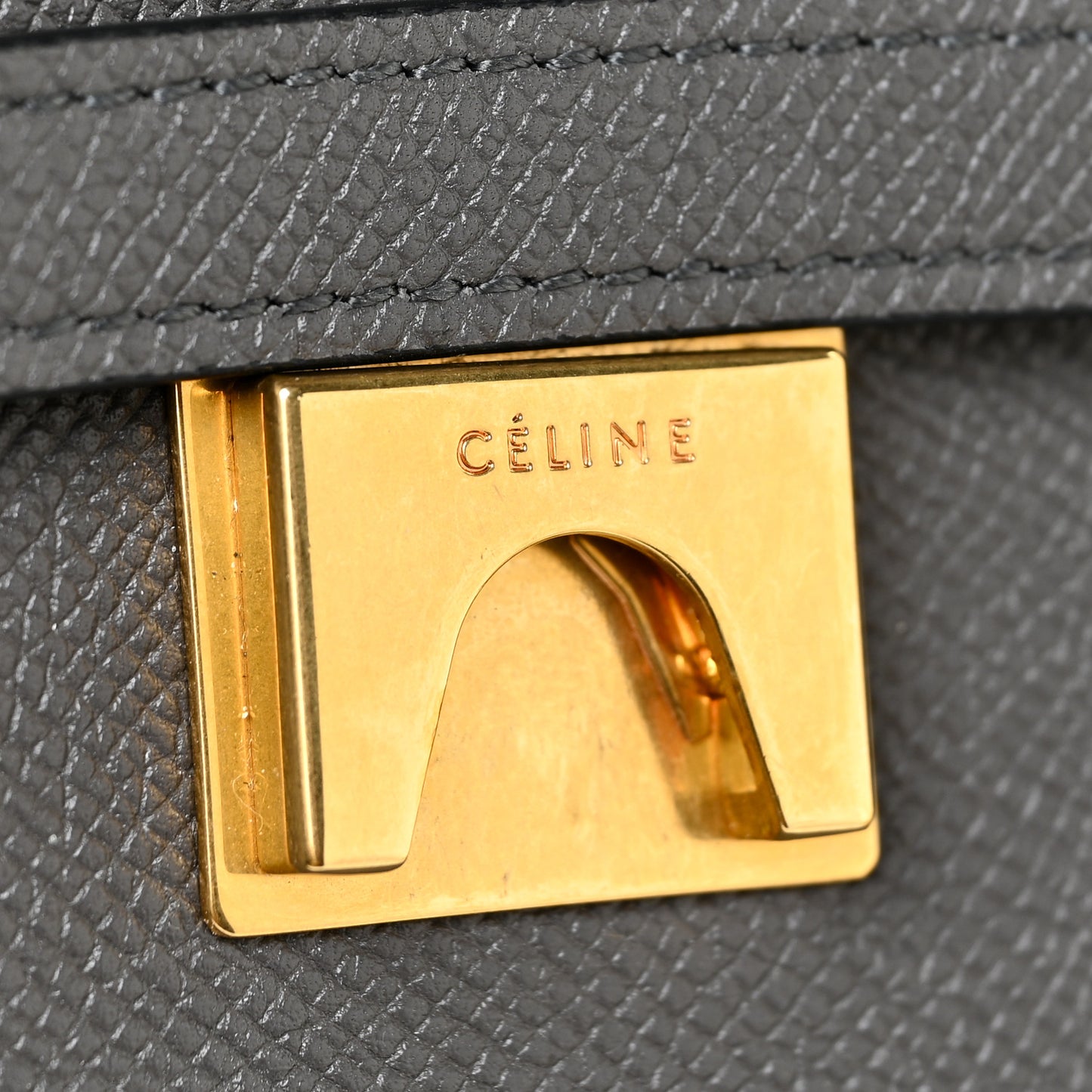 Grained Calfskin Mini Belt Bag Grey