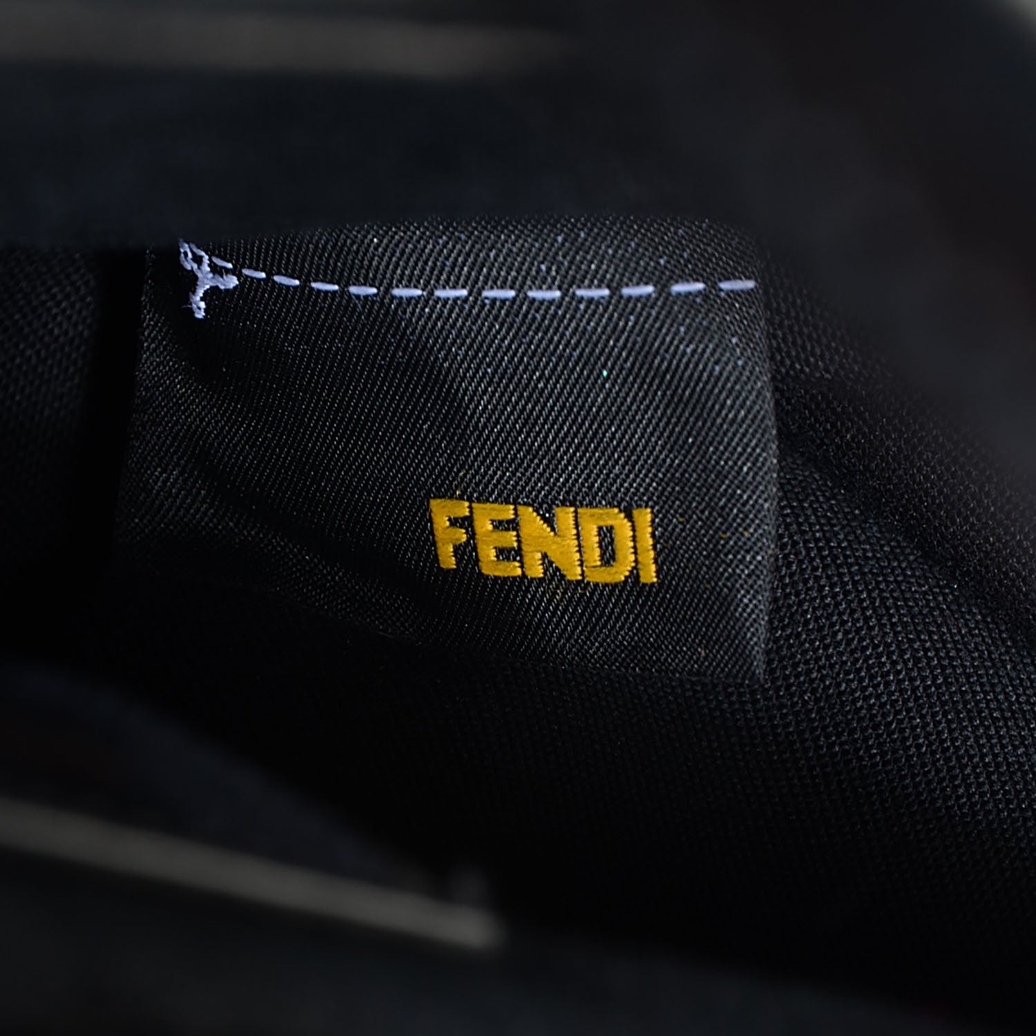 Fendi Nappa Crocodile Trapuntata Petite 2Jours Tote Black 9 of 12