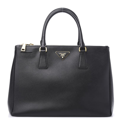 Prada Saffiano Medium Galleria Double Zip Tote Black 1 of 10