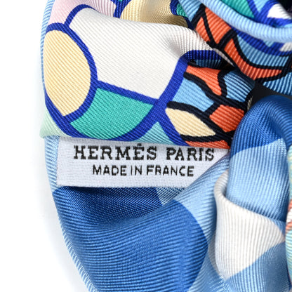 Hermes Silk Patchwork Claudia Scrunchie Multicolore 3 of 3
