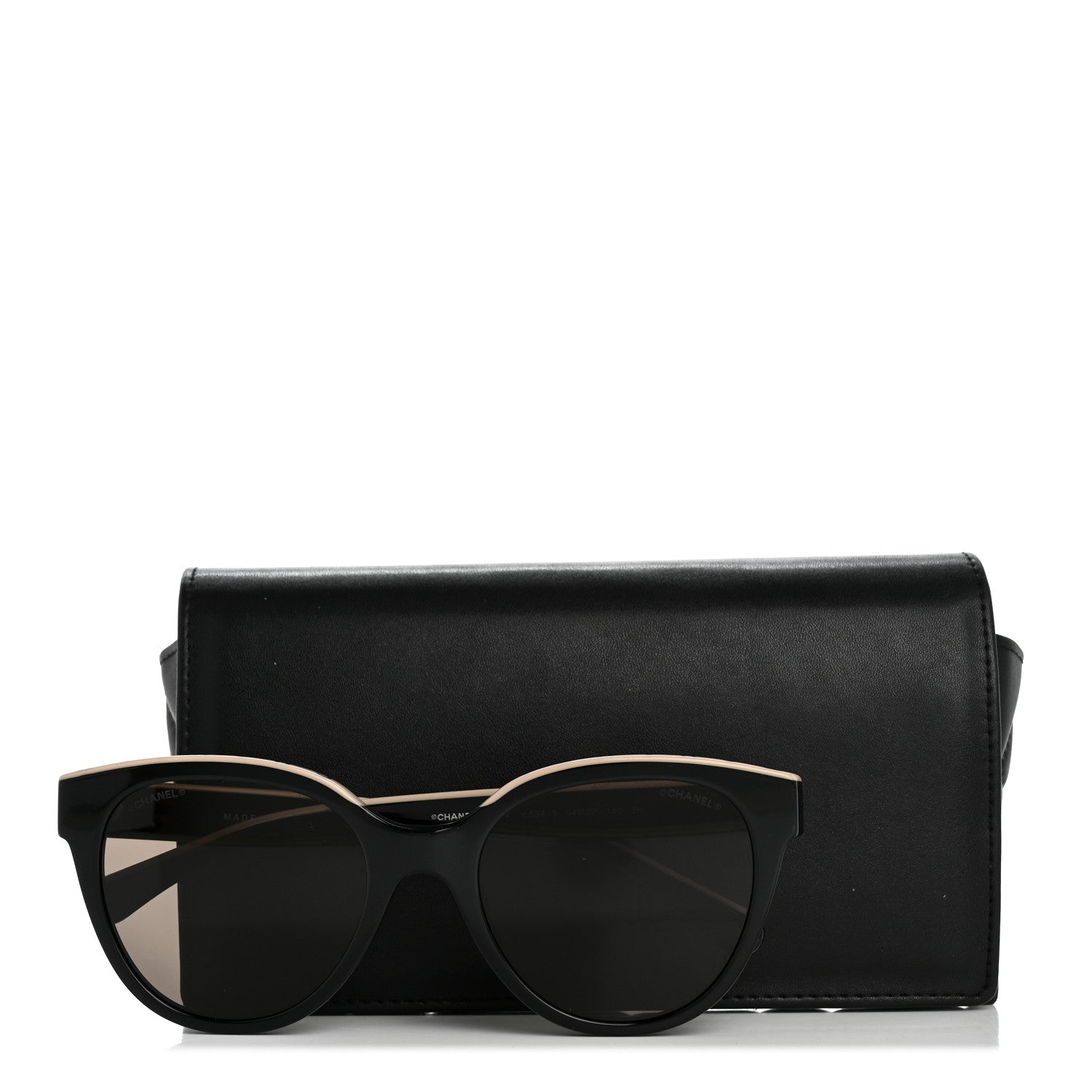 Chanel Acetate CC Butterfly Sunglasses 5414 Black Beige 8 of 8