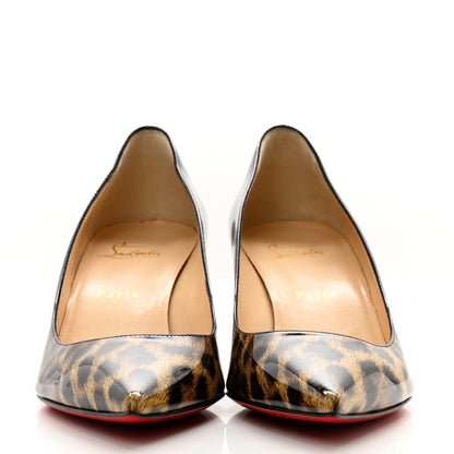 Christian Louboutin Patent Degrade Leopard Pigalle Follies 70 Pumps 40 Leopard Burgundy 2 of 7