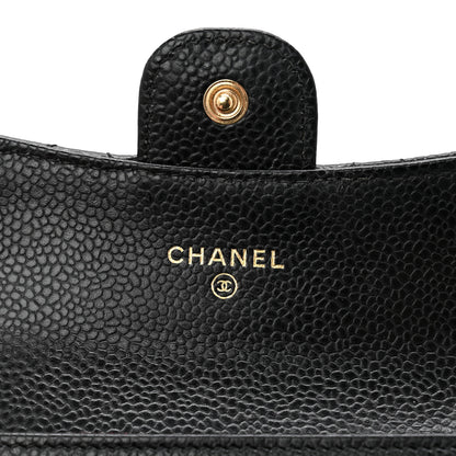 Chanel Caviar Quilted Flap Card Holder Wallet Black 6 of 12