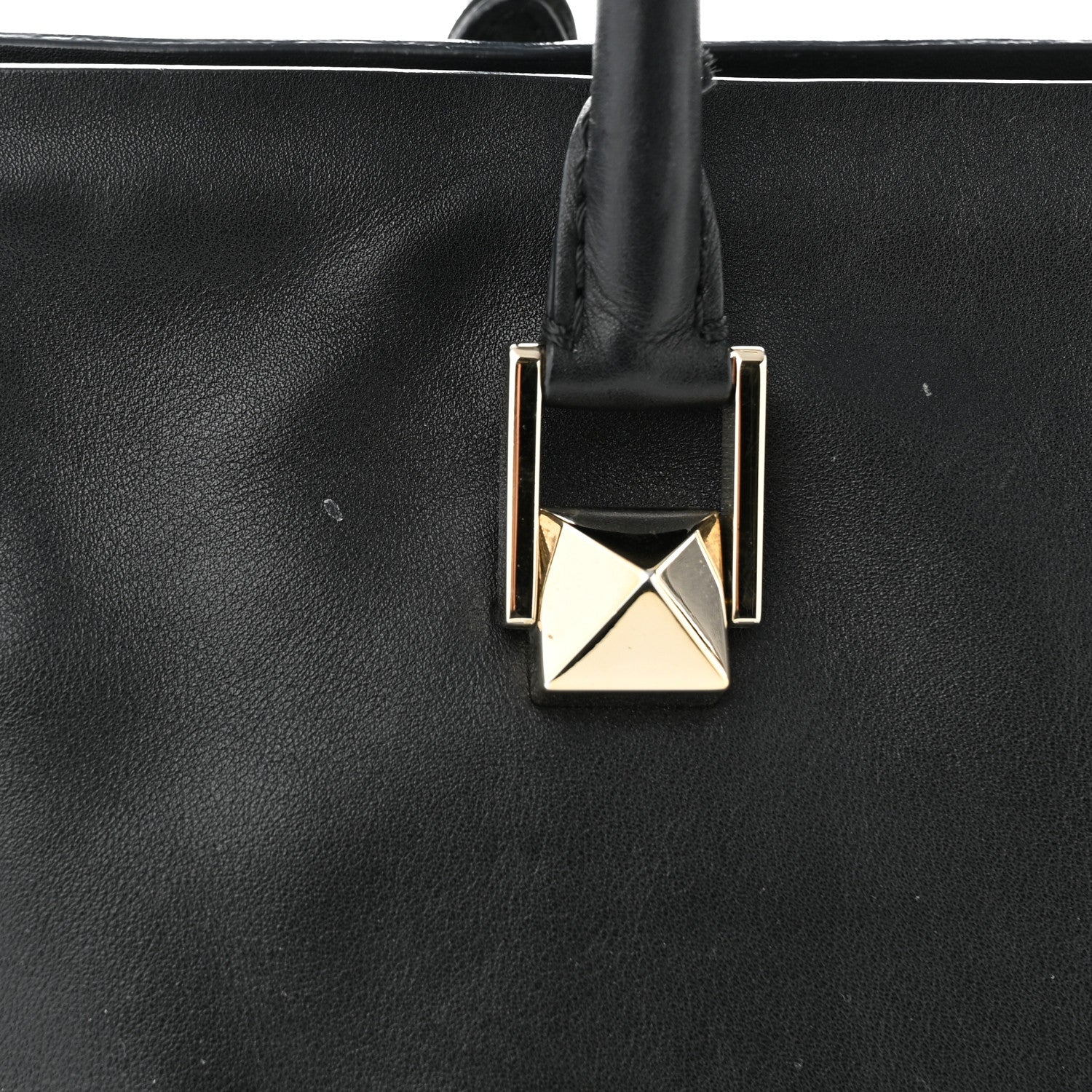 Valentino Garavani Vitello Macro Rockstud Runway Tote Black 10 of 15
