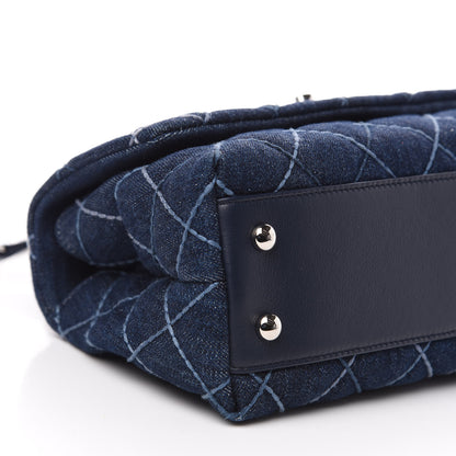 Chanel Denim Quilted Mini Coco Handle Flap Blue 7 of 9