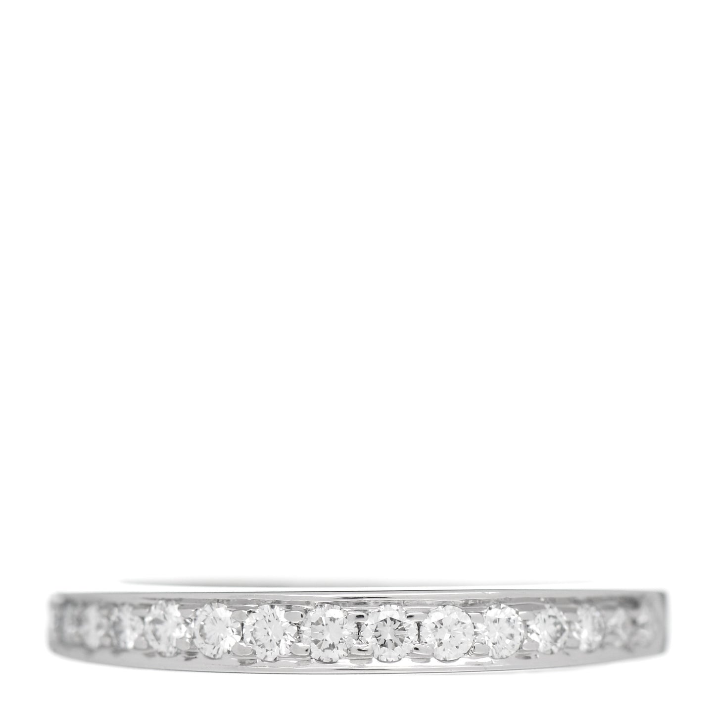 Platinum Diamond .22ctw Half Circle Wedding Band Ring 48 4.5