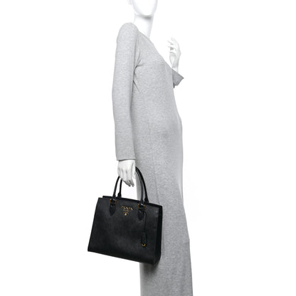 Prada Saffiano Soft Calfskin Large Tote Black 2 of 9