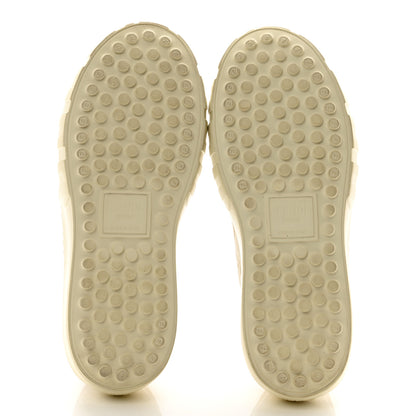Fendi Fabric Jacquard Vitello Nappa FF Karligraphy Womens Fendi Force Low Top Sneakers 37 Camelia 5 of 12