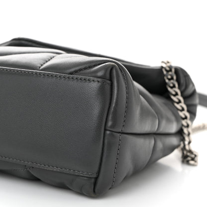 Saint Laurent Lambskin Quilted Small Loulou Puffer Monogram Chain Satchel Storm 10 of 10