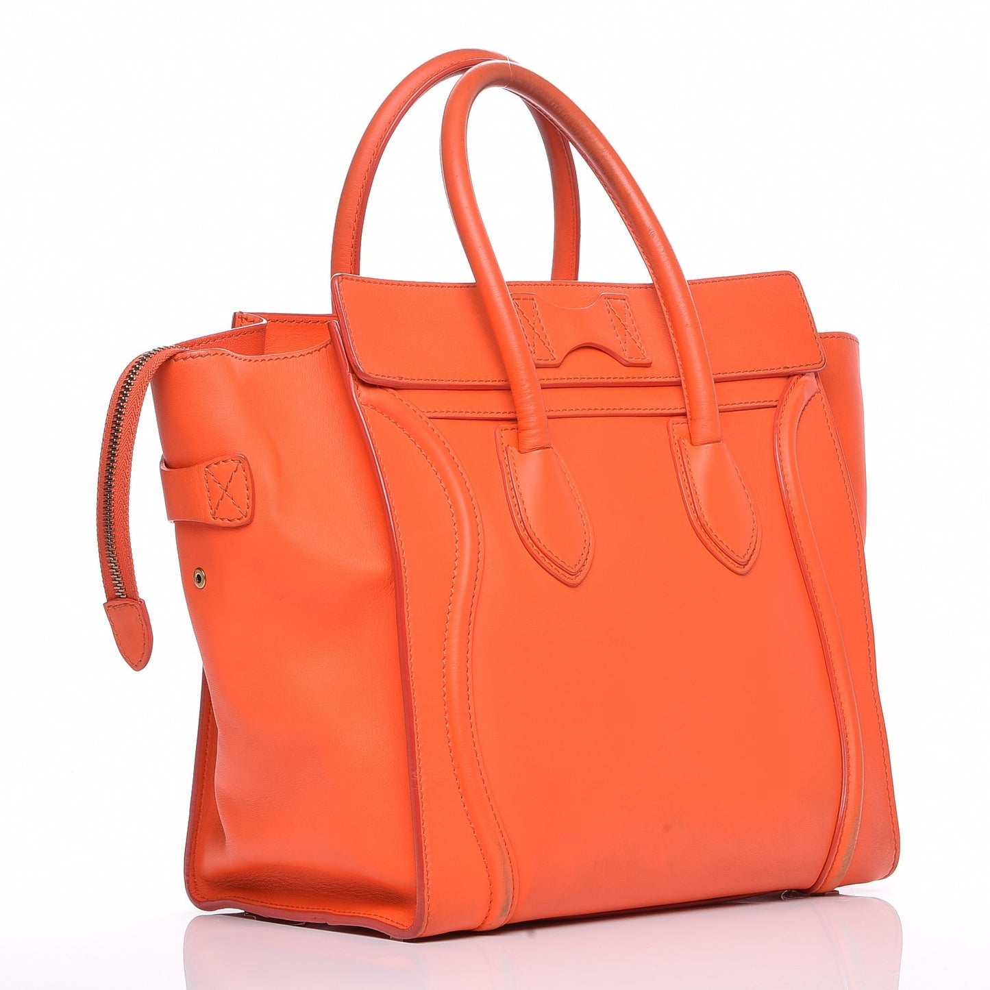 Smooth Calfskin Mini Luggage Bright Orange